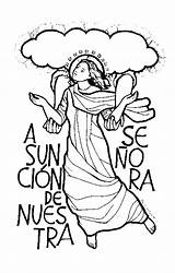 Asuncion Virgen Asunción Cielo Assunzione Disegni Dogma Assomption Assumption Santisima Lunes Immagine Llevada Religiosos Qumran2 sketch template