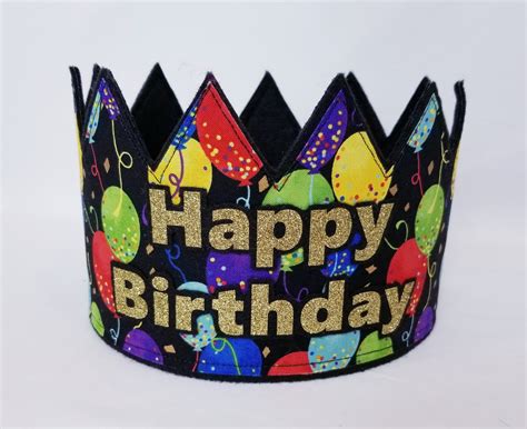 happy birthday crown birthday hat happy birthday birthday etsy