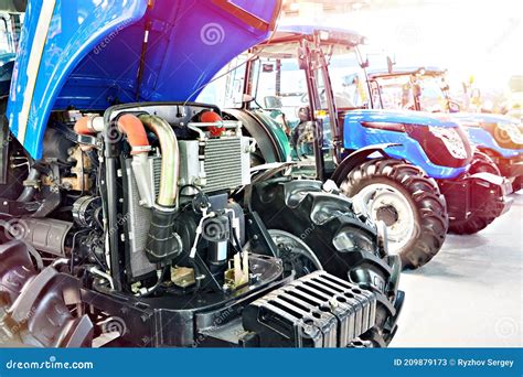 engine  agricultural tractor stock image image  modern engine