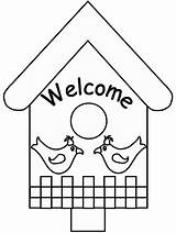 Coloring Pages Birdhouse Welcome Spring Bird House Color Clipart Printable Fall Print Coloringpagebook Kids Getcolorings Book Advertisement Pag Getdrawings Library sketch template