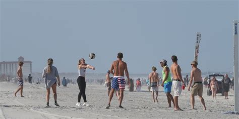 crowds flock to jacksonville beaches model significantly