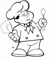 Chef Coloring Pages Printable Drawing Chefs Kids Little Fat Para Cartoon Google Girl Search Getdrawings Choose Board sketch template