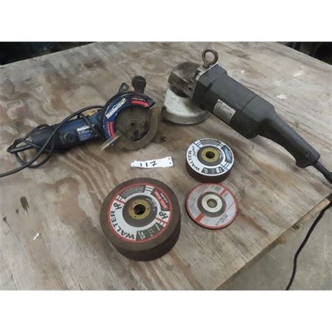 power tools mastercraft twin cutter  angle grinder  extra blades mcsherry auction