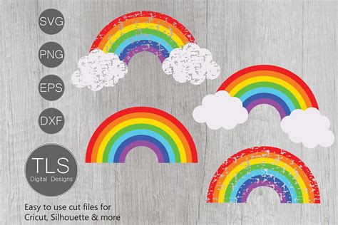 rainbow svg  cut files design bundles