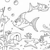 Coloring Fish Pages Color Kids Print sketch template