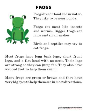 frog cycle reading article  kids articles  kids reading
