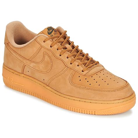 nike leather air force   wb mens shoes trainers  brown  men lyst
