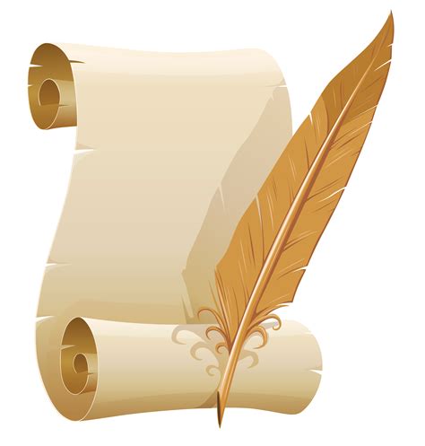 scrolled paper  quill  png clipart image ramka stranitsy