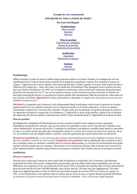 exemple de texte argumentatif