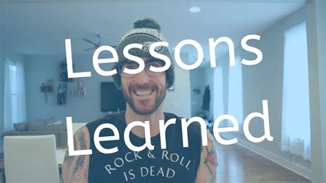 lessons learned   youtube