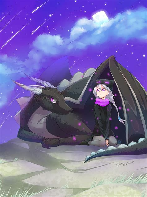 enderdragon protecting the endergirl 3 so cute minecraft minecraft anime minecraft