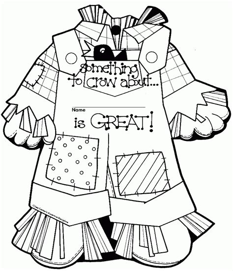 outline scarecrow template printable word searches