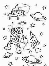 Coloring Space Pages Outer Popular Astronaut Coloringhome sketch template