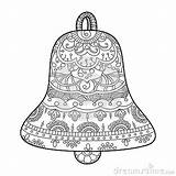 Coloring Adult Adults Vector Zentangle Bell Book Illustration Stress Anti Lines Lace Style Dreamstime sketch template