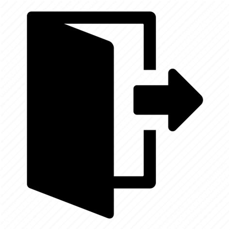 door escape exit log   sign  icon