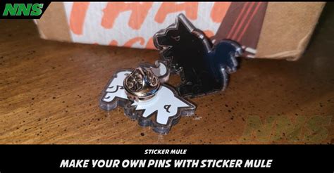acrylic plastic pins   sticker mule nerd news social