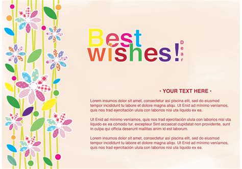 wishes card  flowers  vector art  vecteezy