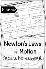 Laws Answers Newton Worksheet Motion Newtons Force Mass Choice Inertia Students Teacherspayteachers Board Unit sketch template