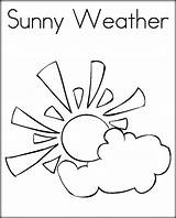 Weather Coloring Sunny Pages Preschool Printable Colorings Getcolorings Color Getdrawings Colori sketch template