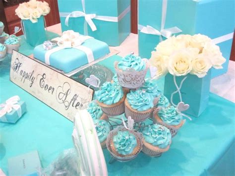 tiffany themed bridal shower a neat colour theme cute for cupcakes