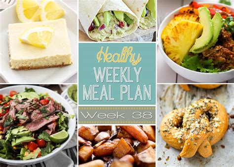 Healthy Weekly Meal Plan 38 Yummy Healthy Easy