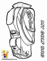 Coloring Pages Golf Woods Tiger Bags Choose Board Sports sketch template
