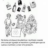Pintar Recicla Reutiliza Erres Laminas Cuidar Ecologia Crédito sketch template