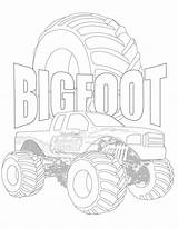 Bigfoot Colouring sketch template