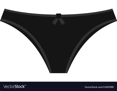 Black Woman Panties Icon Isolated Royalty Free Vector Image