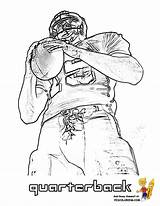 Coloring Quarterback Cowboys Players sketch template