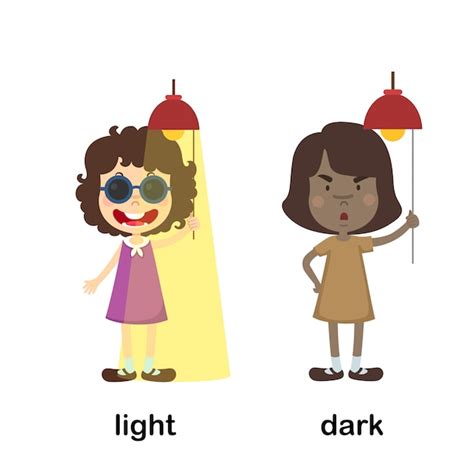 light  dark vector illustration premium vector