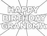 Birthday Coloring Happy Printable Grandma Pages Grandpa Color Sheets Mom Dad Papertraildesign sketch template