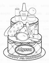 Spa Coloring Party Printable Pages Cake Kids Sheets Personalized Themed Color Print Birthday Favor Childrens Pdf  Jpeg Activity Colouring sketch template