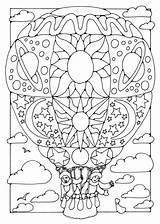 Air Balloon Hot Coloring Pages Printable Color Kids sketch template