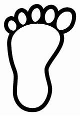Footprint Foot sketch template