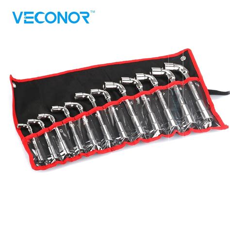 mm angled socket wrench set  shaped open socket spanner kit pouch packed  wrench