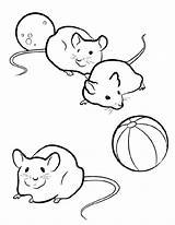 Coloring Pages Mouse Mice Cute Pig Guinea Color Three Rodent Drawing Getdrawings Getcolorings Luna sketch template