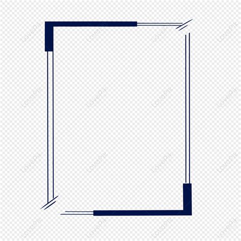 simple blue office border simple office simple border material png