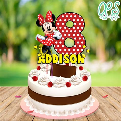 minnie mouse birthday cake topper template printable diy