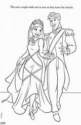 Disney Coloring Pages Tiana Couples Princess sketch template