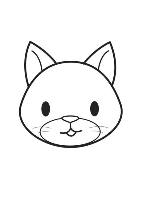 coloring page cat head  printable coloring pages img
