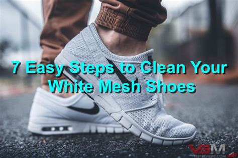 clean white mesh shoes   easy steps cleanwhitemeshshoes
