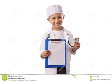 boy  medical uniform isolated  white stock photo image  danger examine