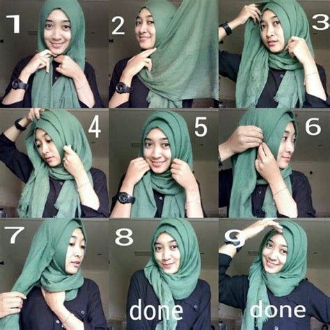 tutorial hijab pashmina simple mudah  praktis  ninja