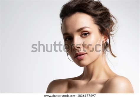 close beautiful young woman healthy soft stock photo