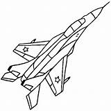 Coloring Jet Fighter Pages Plane Popular sketch template
