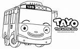 Tayo Bus Mewarnai Coloring Pages Little sketch template