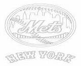 Coloring Pages Mlb Mets Logo Baseball Sport York Printable Info sketch template