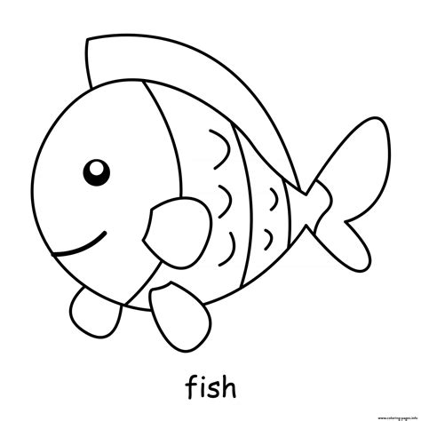 fish coloring page printable