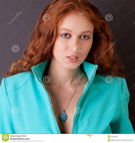 Beautiful Redheaded Russian Woman Stock Image Image